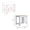 Tuhome Syrah Kitchen Island, 2 Side Bottle Shelf, Bottom Shelf, White/Macadamia IBM8986 - alternate 2